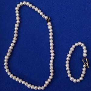 Vintage Baroque Fresh Water Pearl Jewelry Set